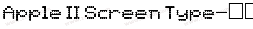 Apple II Screen Type字体转换